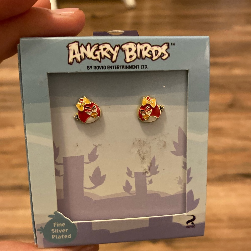 Angry birds necklace and earrings